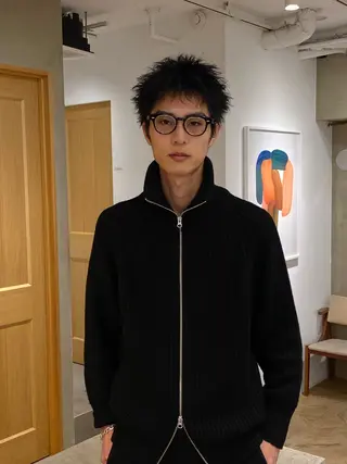 ショート メンズ センターパート 田形清流のヘアスタイル
