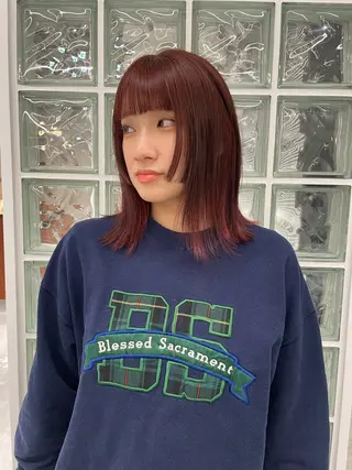 ミディアム 原 菜帆のヘアスタイル