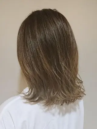 ミディアム カラー ✨ブリーチなし透明感 カラー✨ゆりかのヘアスタイル