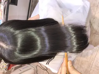 ミディアム カラー パーマ 髪質改善 美容室Atomのヘアスタイル