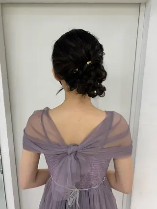 セミロング 卒業式ヘアセット🎀 ヘアアレンジのヘアスタイル