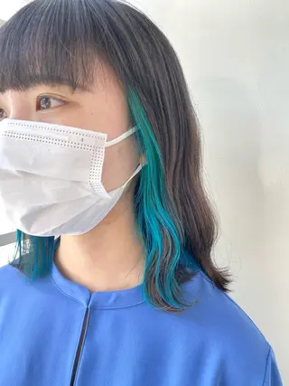 ミディアム カラー ANNA /艶髪/ハイトーンのヘアスタイル