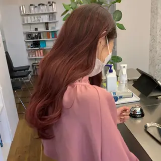 ロング カラー ヘアアレンジ fifth所属・センターパート／マッ シュ／パーマ　あさみのヘアスタイル