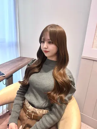 ロング カラー 🩷渋谷/韓国レイヤ ー/透明感/Sayaのヘアスタイル