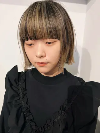 カラー ボブ/透明感カラー Fukaのヘアスタイル