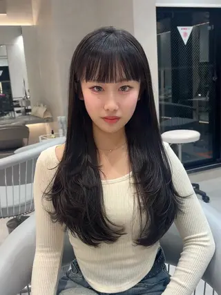 ロング MOMOHA/ 🍑レイヤーカットのヘアスタイル