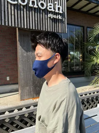 ショート パーマ メンズ 小林 崇雅　ダウンパーマのヘアスタイル