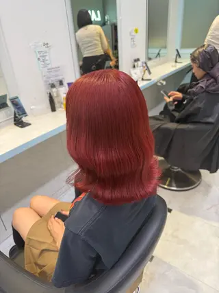 カラー 🍒♡艶髪暖色カラー saaya♡🍒のヘアスタイル