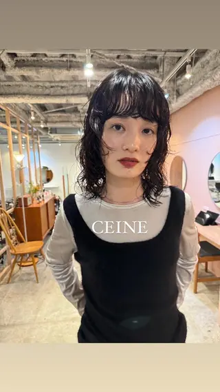ショート カラー パーマ CEINE【セーヌ】 三軒茶屋のヘアスタイル