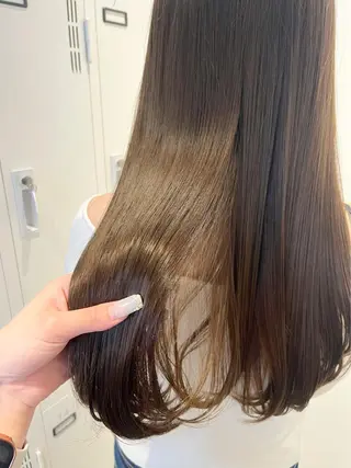 ロング カラー パーマ 髪質改善/縮毛矯正 艶カラー/珠聡のヘアスタイル