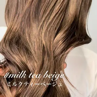 ミディアム カラー 縮毛矯正　野口 恵のヘアスタイル