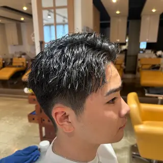 ショート パーマ メンズ 田中 汰知のヘアスタイル