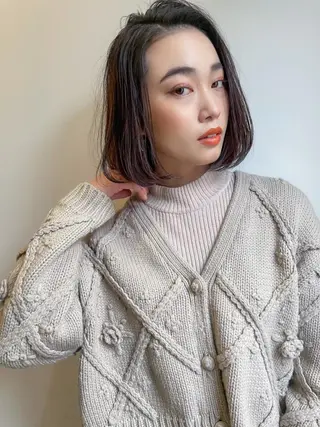 ミディアム kiy by ioeのヘアスタイル