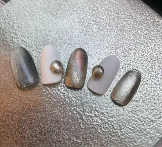 ネイル akari✨ 韓国風、メンズネイルのネイルデザイン