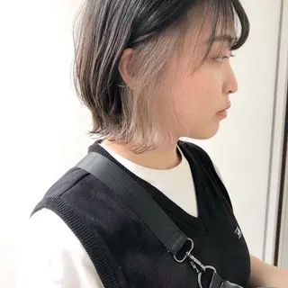 ミディアム カラー 榎園 由美のヘアスタイル