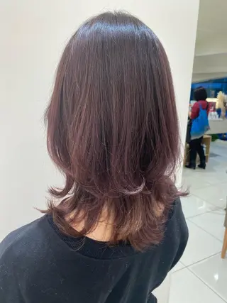 セミロング カラー ヘアアレンジ マツエク・マツパ 💎耳ツボジュエリー ×銀座美容室💎のヘアスタイル