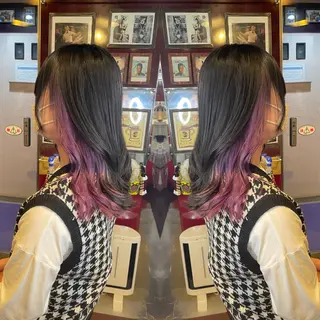 ミディアム カラー 👑派手髪/カット 👑ANRYのヘアスタイル