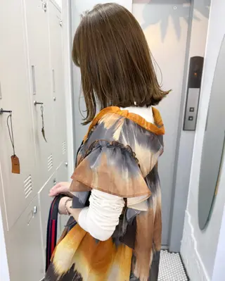 ミディアム カラー あおやぎ ななのヘアスタイル