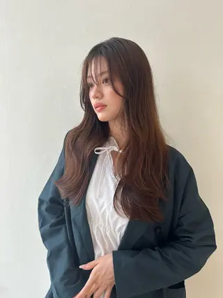 ロング カラー 永野 真也のヘアスタイル