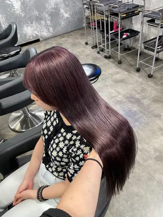 カラー 🤍韓国ヘア🤍透明 感ベージュ/まりんのヘアスタイル