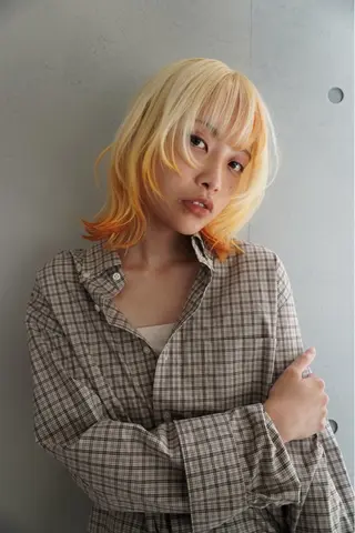 ミディアム カラー 遊人所属・濱口 健二のヘアスタイル