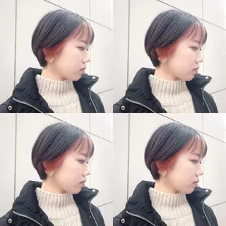 ミディアム カラー ヘアアレンジ 竹内啓太 ボブのヘアスタイル