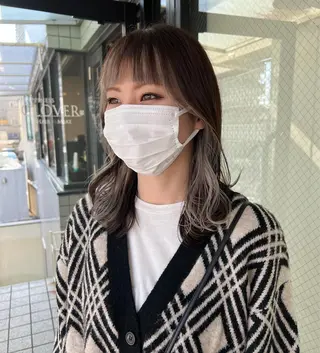 ミディアム カラー Happiness河原町店所属・進 詩織のヘアスタイル