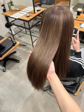 ロング カラー アサノ ハルカのヘアスタイル