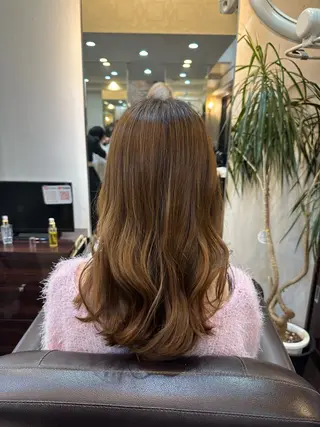 セミロング 縮毛矯正&髪質改善/ きょうの🐺のヘアスタイル