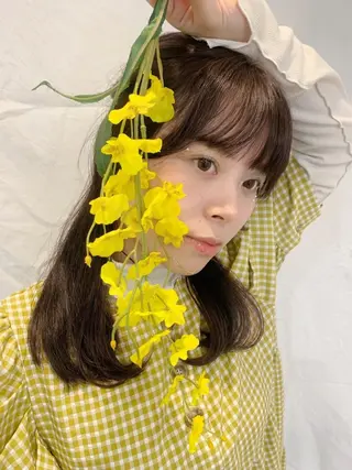 セミロング 鍋嶋 涼香のヘアスタイル