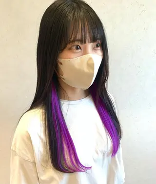 ロング カラー ayumi🌈 インナーカラー🌈のヘアスタイル