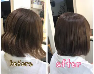 ショート パーマ 安井　昴 💫ブリーチ縮毛矯正のヘアスタイル