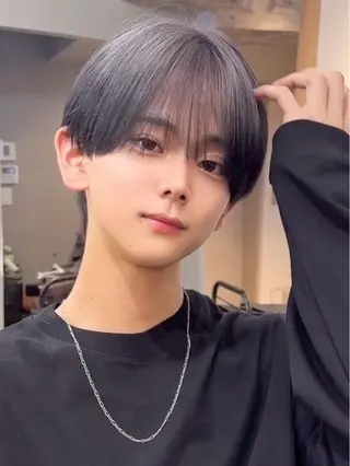 ミディアム カラー パーマ メンズ パーマ縮毛矯正特化 🥀𓈒のヘアスタイル