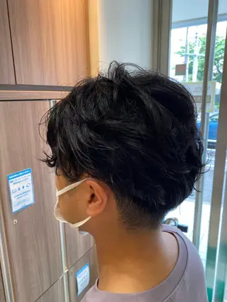 パーマ メンズ 佐々木 拓海のヘアスタイル