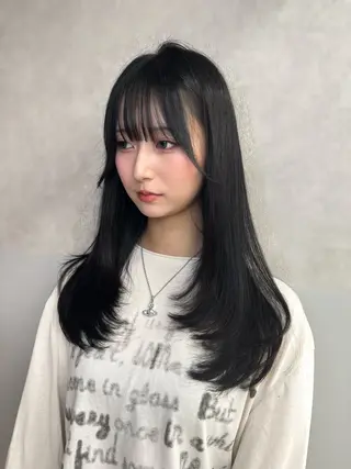 ロング 地毛風縮毛矯正 ☘️松井　傑のヘアスタイル
