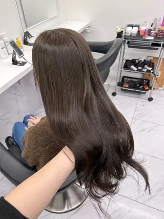 カラー ベージュ/ピンク【く すみカラー】レイヤーのヘアスタイル