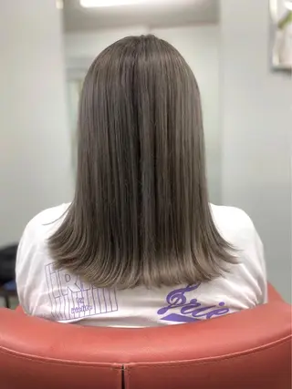 セミロング カラー メンズ ブリーチ特化型✂️ ハイトーンカラー👨のヘアスタイル