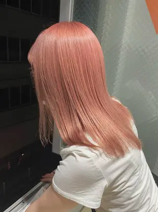 セミロング カラー AVANCE京橋所属・ハイトーンヘア/ 島崎　タクミのヘアスタイル