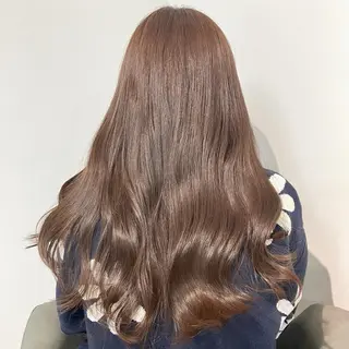 ロング カラー 髪質改善/縮毛矯正 /美髪カラー/こてのヘアスタイル