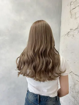 ロング カラー 髪質改善/ベージュ 🍀【ヒロム】🍀のヘアスタイル