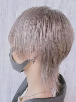 ミディアム カラー メンズ EMANON新宿南口所属・🦄中性ウルフ ☁️Shiori🦄のヘアスタイル