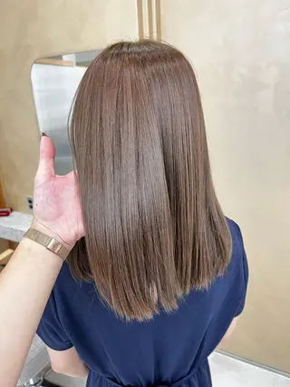 ミディアム カラー ヘアアレンジ 🥀暖色韓国ヘア💕 保科侑花のヘアスタイル