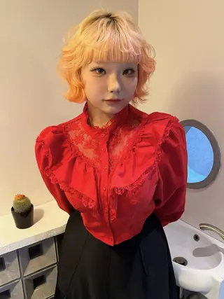 ショート カラー ORGN.所属・りね🪐グランジ /y2k/平成ギャルのヘアスタイル
