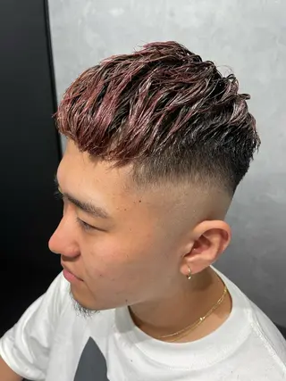 ショート カラー パーマ メンズ CHROM TOKYO ALT所属・神保町メンズno.1 佐々木康介のヘアスタイル