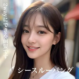 ロング カラー 韓国ヘア♡ 顔まわりカットayaのヘアスタイル