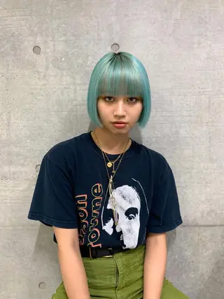 ミディアム カラー THE./ブリーチ 透感カラー/髪質改善のヘアスタイル