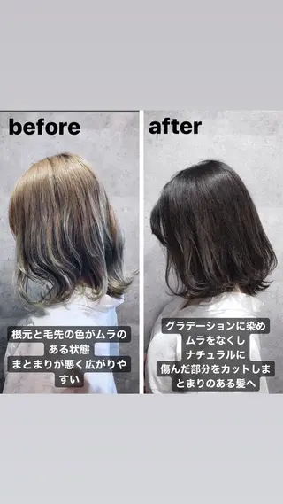 ミディアム カラー 女性が憧れる ショート/角田愛和のヘアスタイル