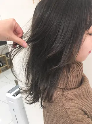 セミロング カラー パーマ ヘアアレンジ メンズ キッズ ネイル マツエク・マツパ 💎耳ツボジュエリー ×銀座美容室💎のヘアスタイル