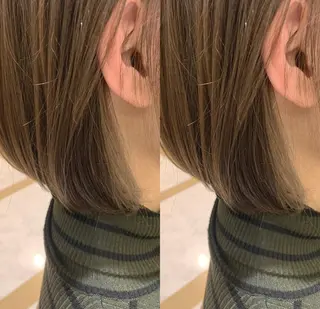 ミディアム カラー パーマ ヘアアレンジ 韓国ヘア/髪質改善 /Harunaのヘアスタイル