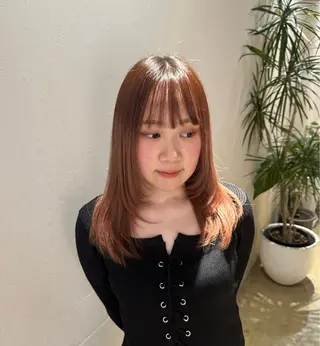 ロング あゆみ︎︎✮／ 暖色カラー／博多のヘアスタイル